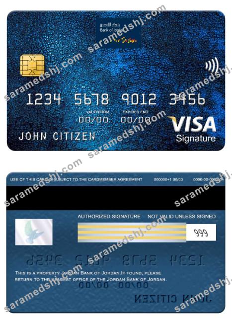 Jordan Bank of Jordan visa signature card